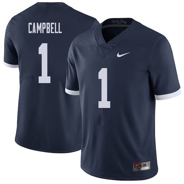 NCAA Nike Men's Penn State Nittany Lions Christian Campbell #1 College Football Authentic Throwback Navy Stitched Jersey PPH7698JU
